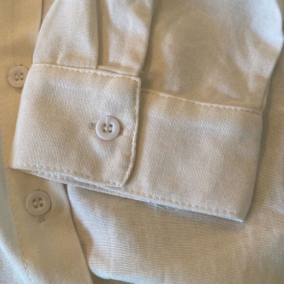 She + Sky White Button Down Blouse Size Small - Picture 5 of 6